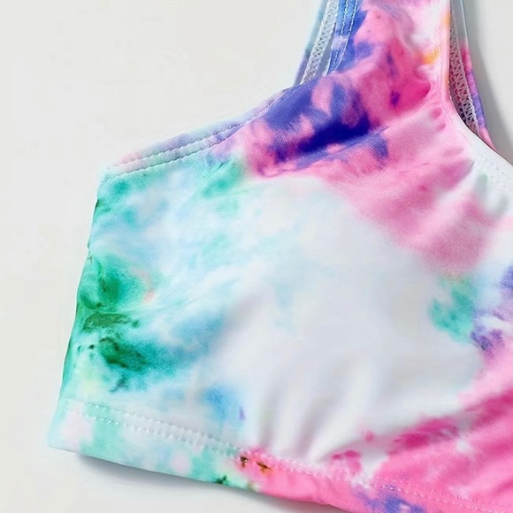 Womens High Waisted Bikini Tie Dye
Bandeau Top Rainbow Sports Style Low
Scoop M - Picture 6 of 9